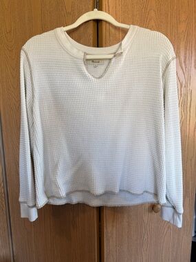 Madewell cream waffle long sleeve
